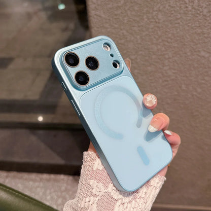 For Magsafe Double Color Contrast Matte Case  For iPhone