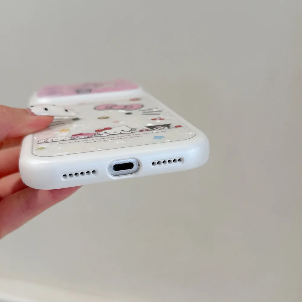 Cartoon Cat Ear Cute Sanrio KT  Shockproof Phone Case For iPhone