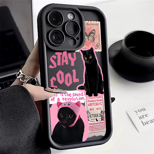 Ancient Egypt Black Cat Soft Silicone Phone Case