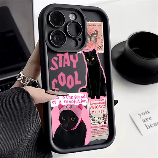 Ancient Egypt Black Cat Soft Silicone Phone Case