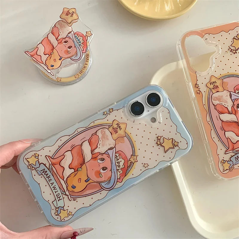 Magnetic Holder Cute Candle Star Phone Case