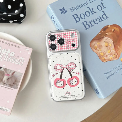 Cute KT Cherry Large Window Hot Sale Phone Case For iPhone
