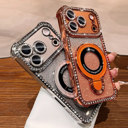 Glitter Diamond For Magsafe Bracket Case For iPhone