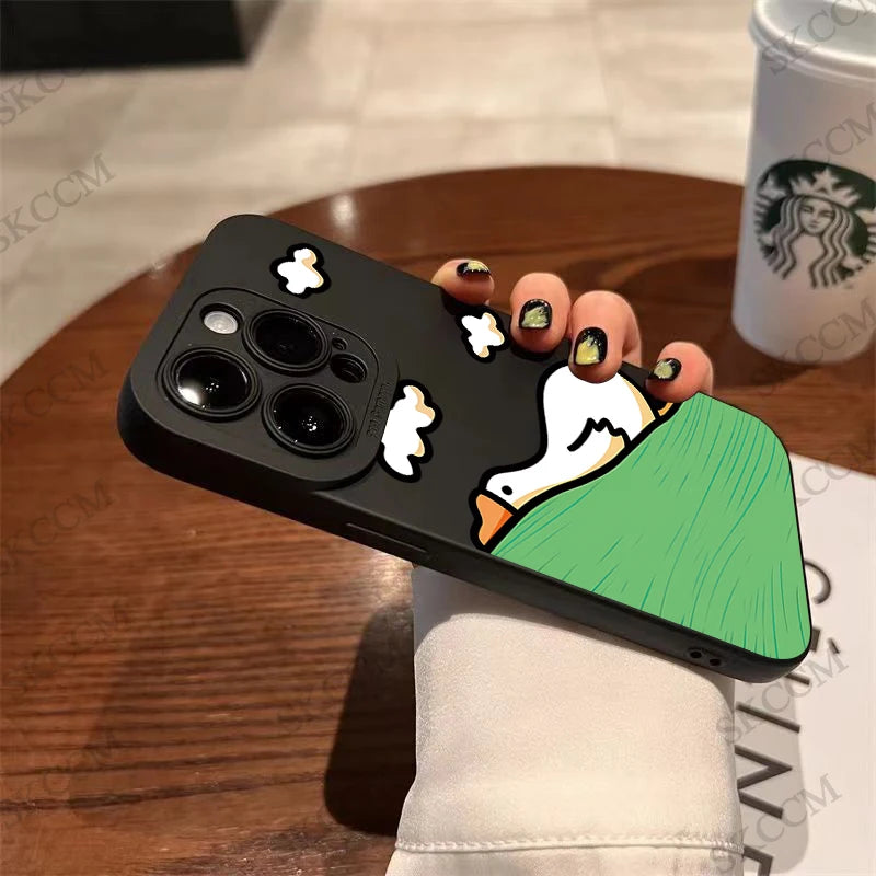 New Cartoon Duck Silicone Phone Case For iPhone