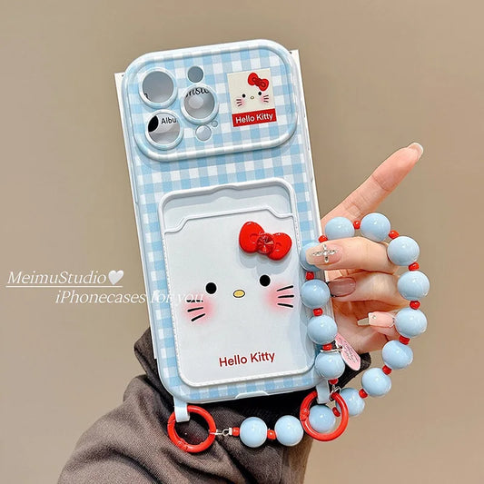 Blue Hello Kitty 3D Bow Case For iPhone