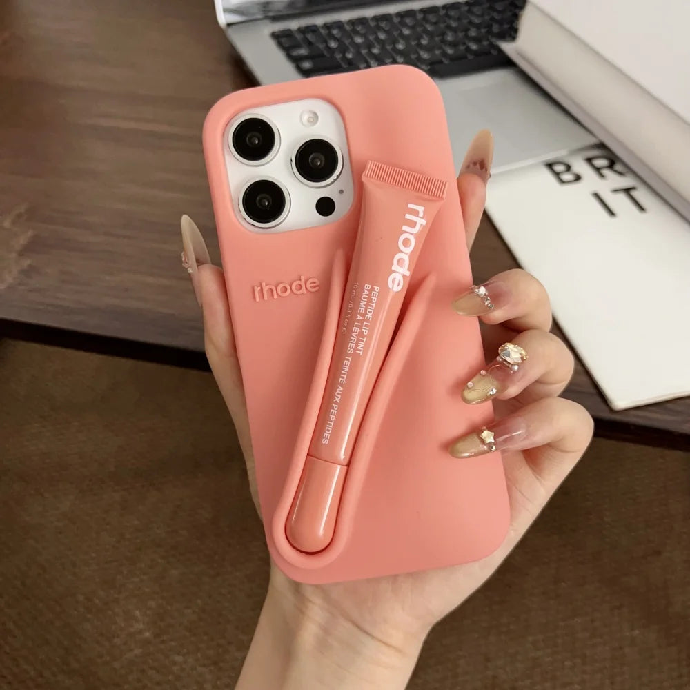 Rhode Phone Case Lip Case Rhode Soft Silicone Phone Case With Box