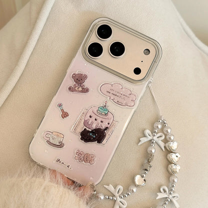 Korean Cartoon Glitter Phone Case For iPhone