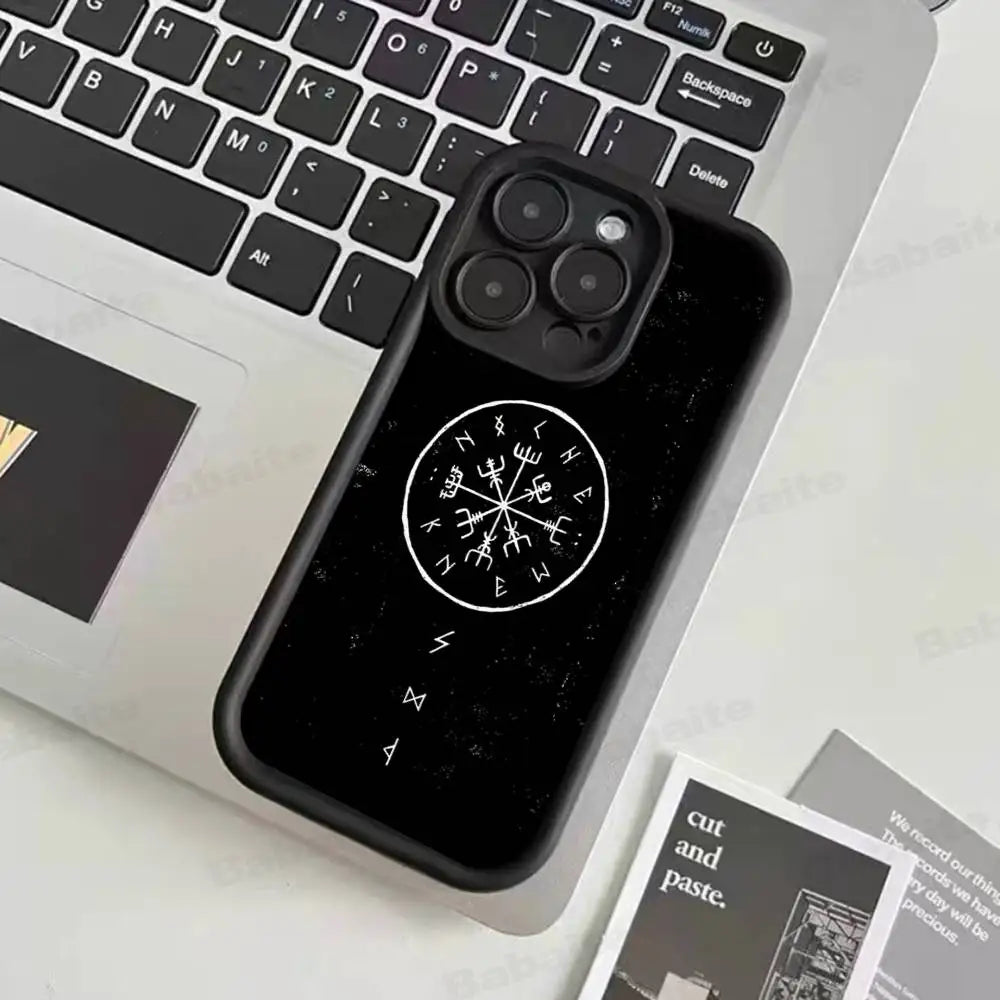 Slavic Viking symbol Kolovrat Silicone Phone Case For iPhone