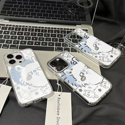 Anime Chiikawa Momonga Transparent Magnetic Shell For iPhone