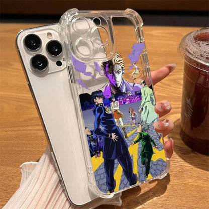 JoJos Bizarres Anime Adventures Phone Case Clear For iPhone