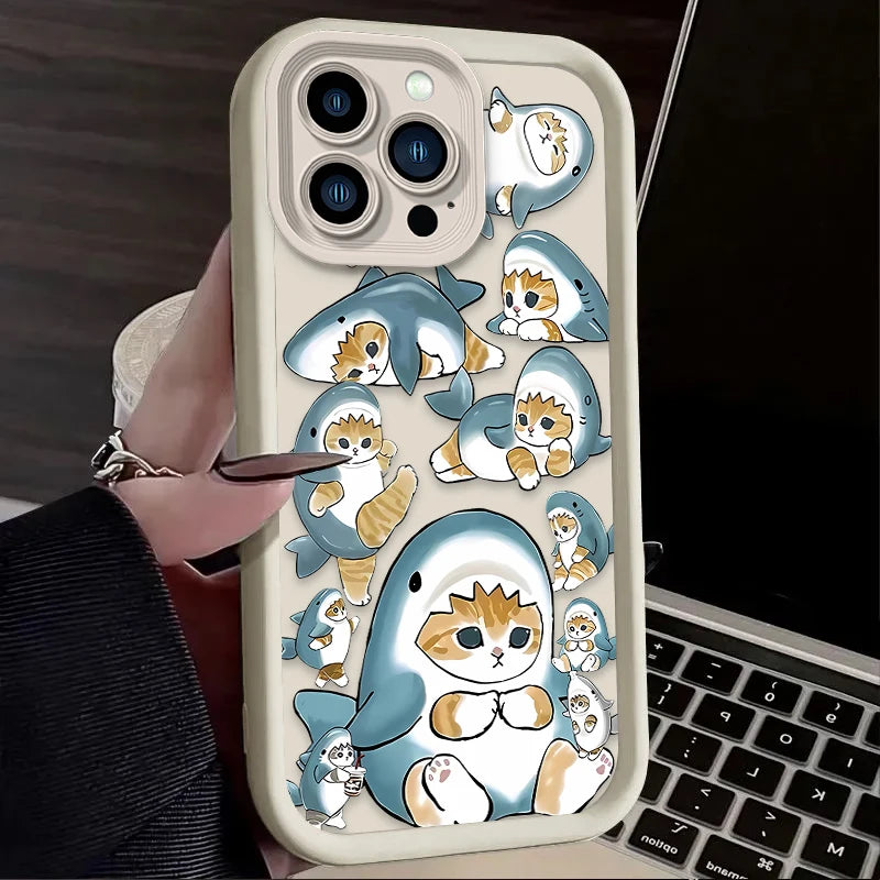 Cartoon Mofusand Cat Phone Case For iPhone