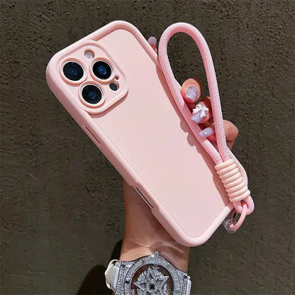 Luxury Colorful Lanyard Soft Phone Case For iPhone