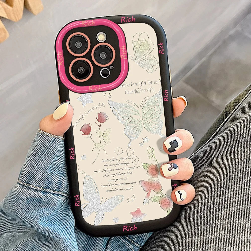 Butterfly Glossy Soft Cover Phone Case