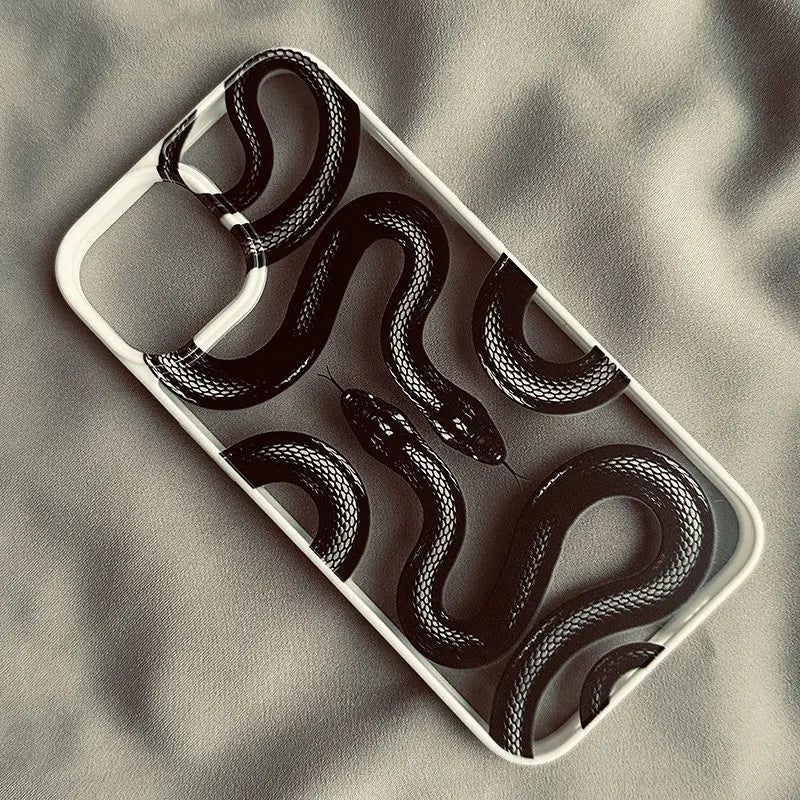 Cool Black Snake Clear Phone Case