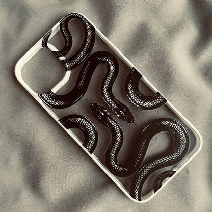 Cool Black Snake Clear Phone Case