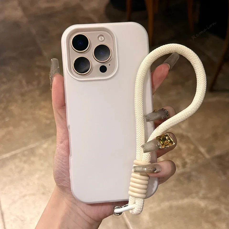 Luxury Lanyard Silicone Phone Case For iPhone