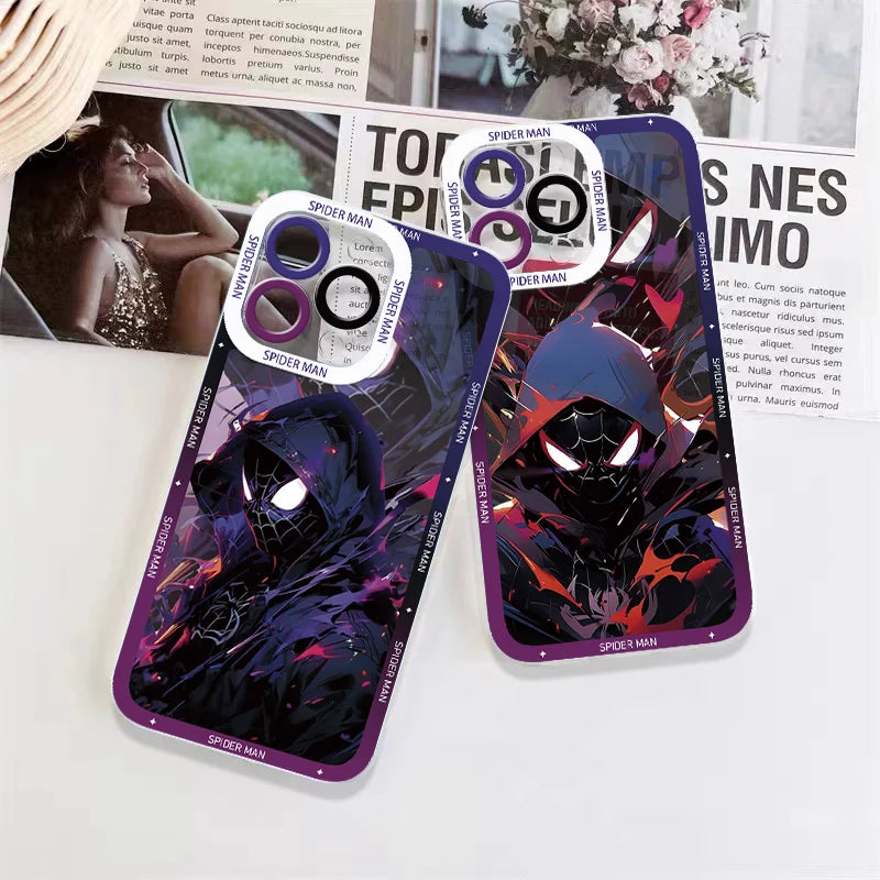 Marvel Black Spider Man Super Cool Phone Case For iPhone