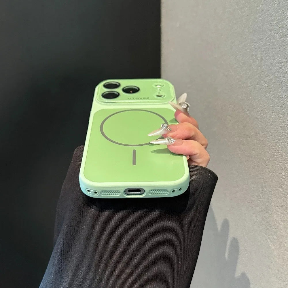 Matte For Magsafe Acrylic Camera Film Protector Case For iPhone