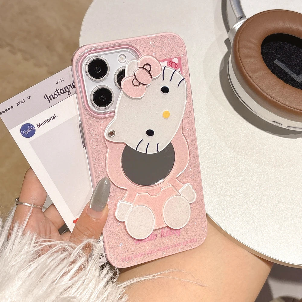 Bling Glitter Makeup Mirror Phone Case For iPhone