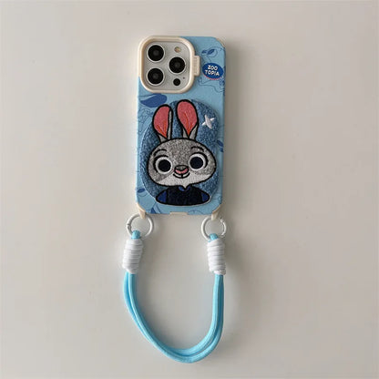 Zootopia Phone Case Cartoon Wrist Strap Judy Rabbit iPhone