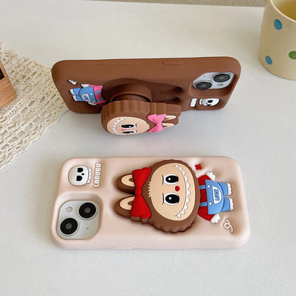 Kawaii Skeleton Camisole Skirt Labubu Monsters Phone Case