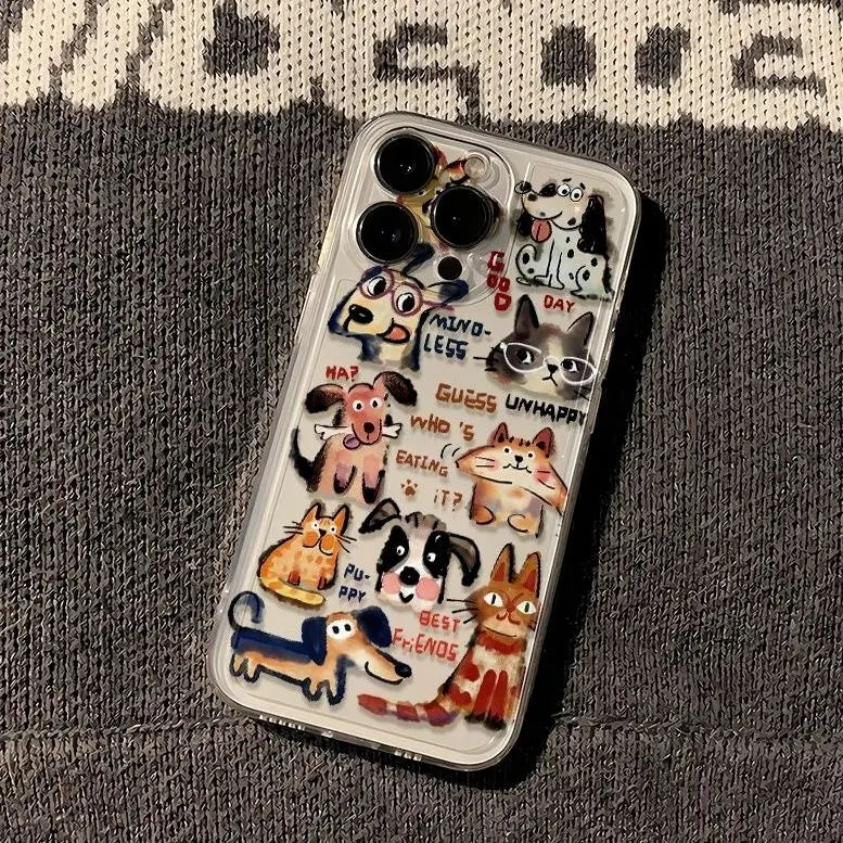Cartoon Abstract Puppy Phone Case