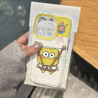 Anime Spongebo Squarepants Soft Shell Mobile Phone Case Available For iPhone