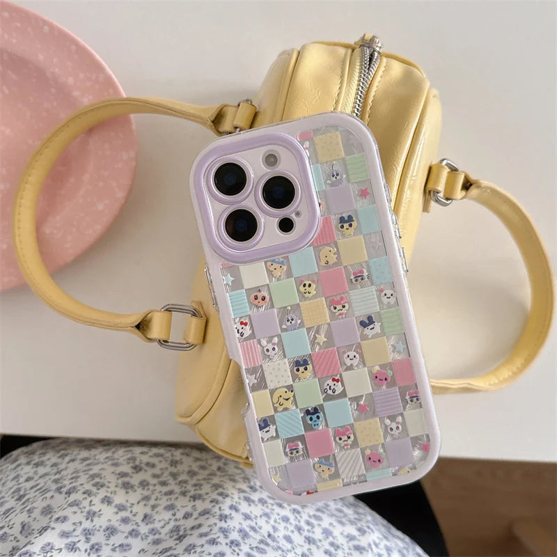 Color Grid Pattern Cute Phone Case