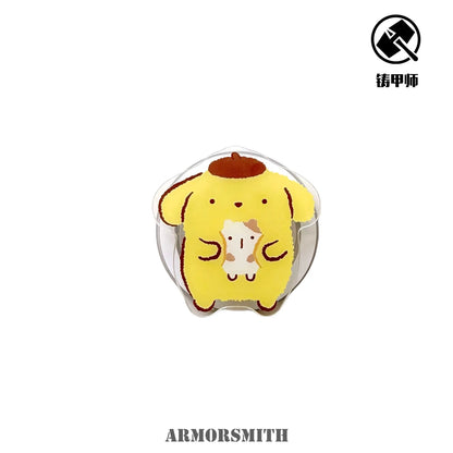 Magnetic Grip Holder Magsafe Wireless Charge Sanrio Hangyodon Pom Purin Phone Case For iPhone
