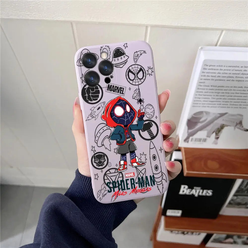 Phone Case For iPhone Siderman Miles Morales Cute Silicone Back Cover