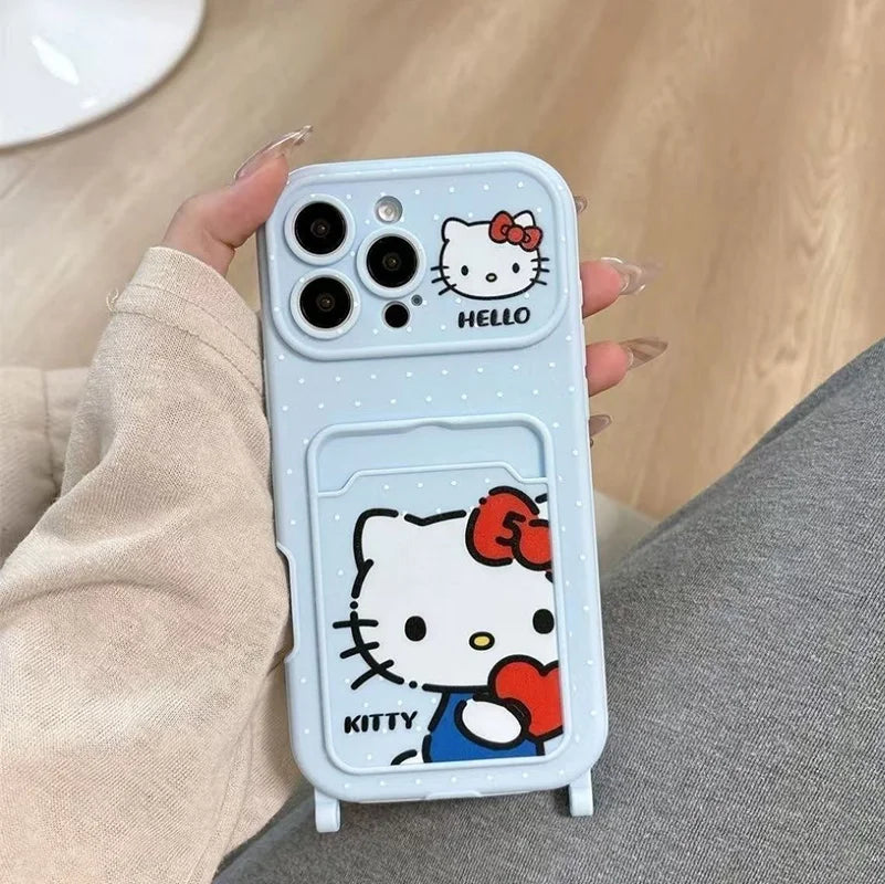 Blue Hello Kitty 3D Bow Case For iPhone