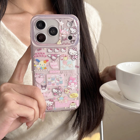Luxury IMD Sanrio Hellos Kitty Kuromis Melodys Phone Case For iPhone
