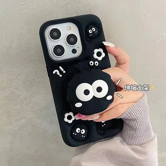 Cute 3D Briquet Grip Tok Holder Cartoon Silicon Soft Back Phone Case