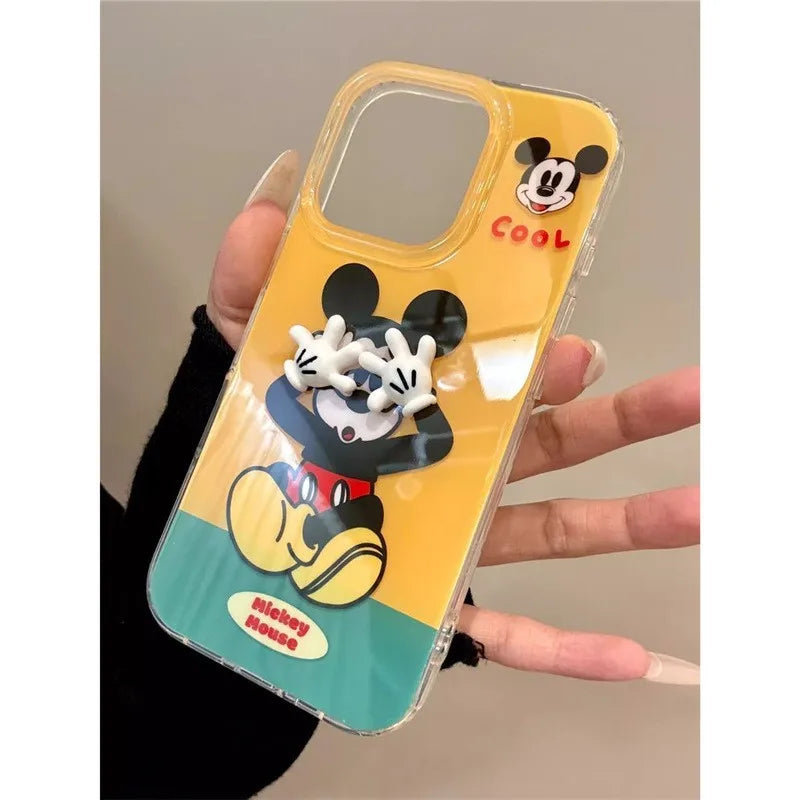 Cute Cartoon Mickey Mouse Facepalm Phone Case For  iPhone