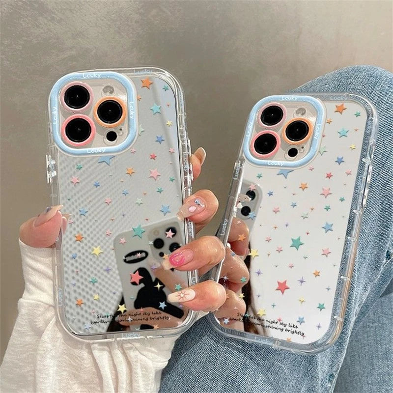 Cute Colorful Stars Mirror Phone Case