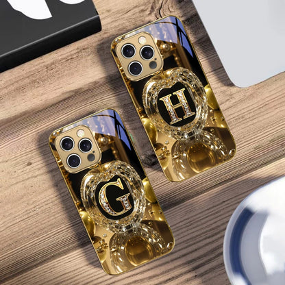 High End Golden Letter 'F'  For iPhone