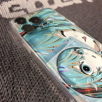 Creative Anime Hatsune Miku Tpu Transparent Phone Case For iPhone