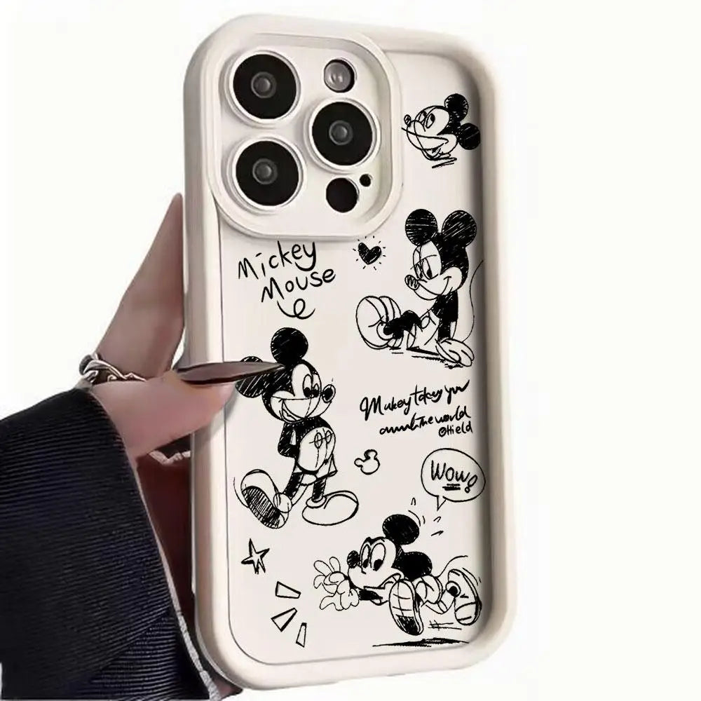 Disney Sketch Minnie Cartoon Phone Case For IPhone