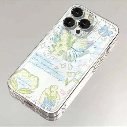 Summer Butterfly Bellflower Phone Case