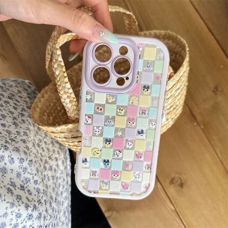 Color Grid Pattern Cute Phone Case