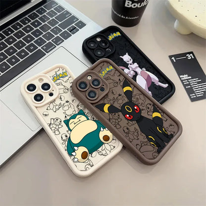 Snorlax Umbreon Pokemons Anime Soft Silicone Case For iPhone