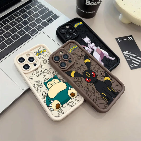 Snorlax Umbreon Pokemons Anime Soft Silicone Case For iPhone