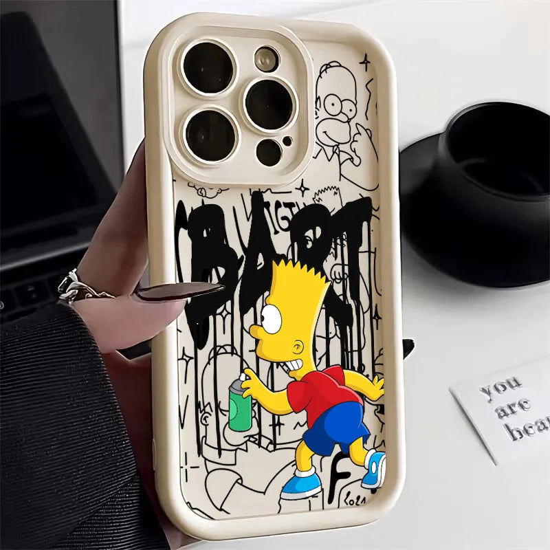 Disney Bart Simpsons Cartoon Phone Case For iPhone