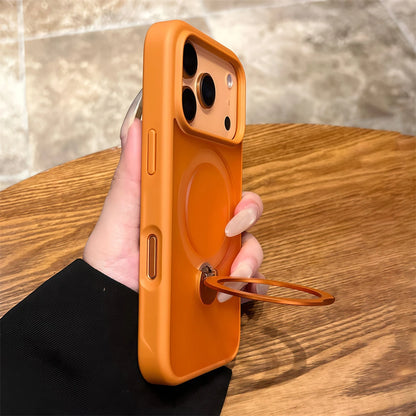 Matte Rotate Holder TPU Case For iPhone