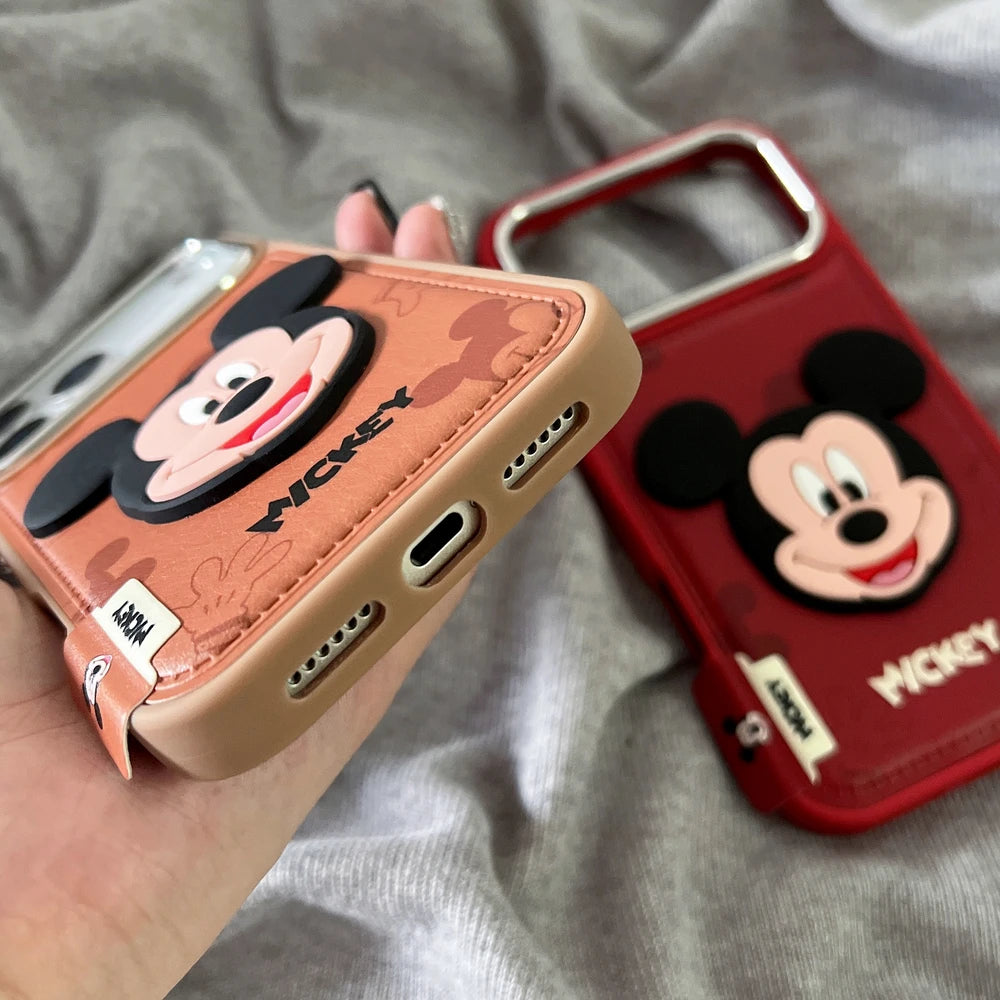 Disney Mickey Mouse Leather Phone Case For iPhone