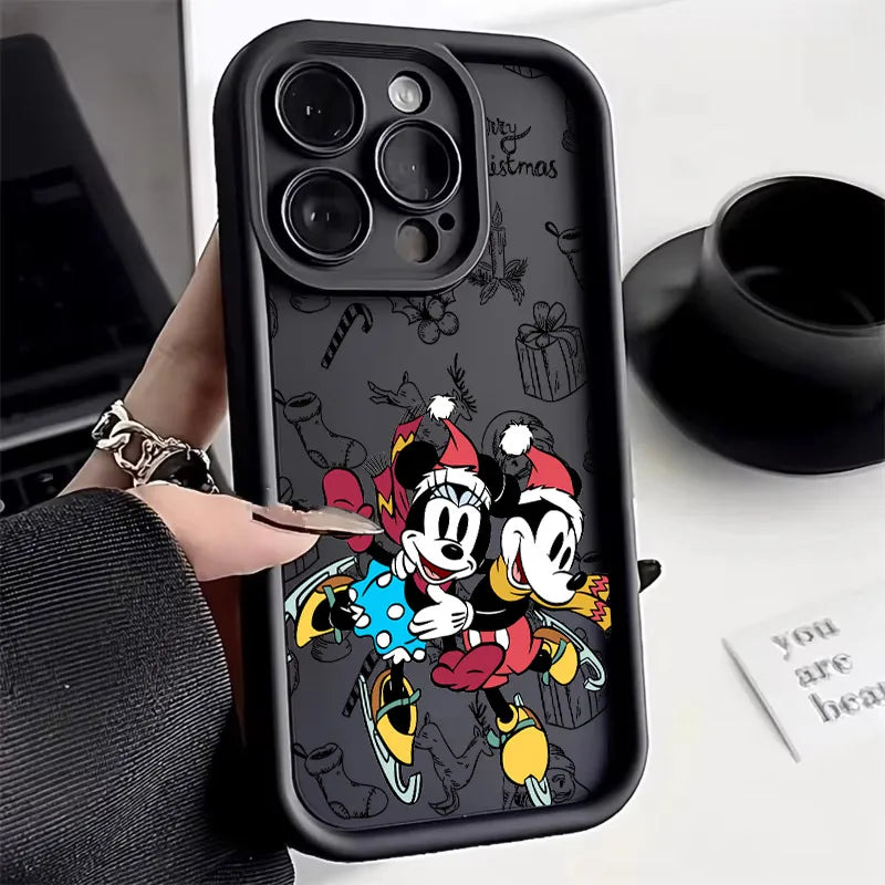 Merry Christmas Mickey Minnie Disneys Soft Silicone Case For iPhone