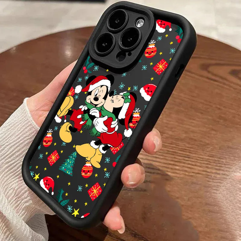 Mickey Minnie Christmas Soft Silicone Case For iPhone