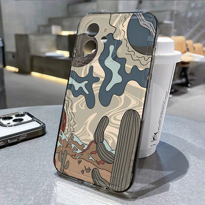 Shockproof Simple Letter Cover Soft Silicone Phone Case