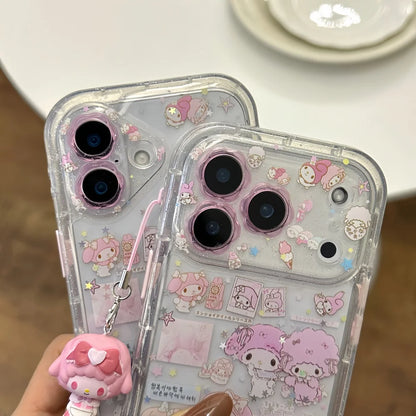 Little Flower Dropping Gel Meileti Phone Case For iPhone