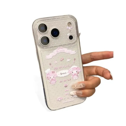 Cute Anime Cartoon Rabbit Transparent Phone Case Protective Cover For iPhone